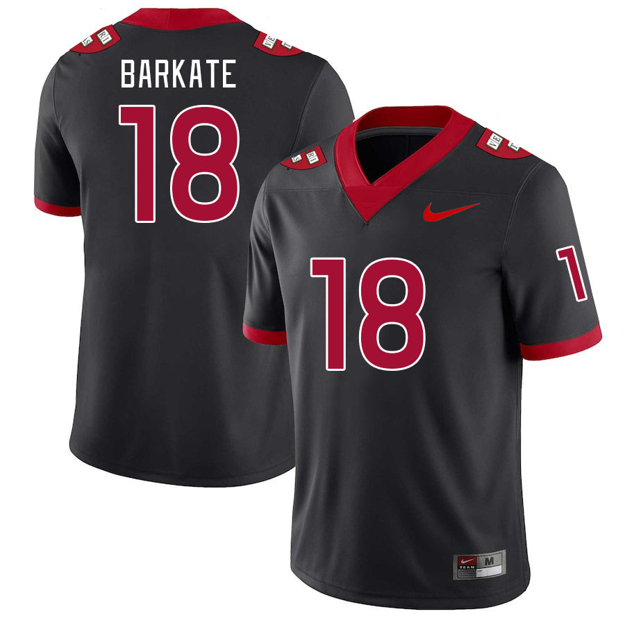 Men-Youth #18 Cooper Barkate Harvard Crimson 2023 College Football Jerseys Stitched-Black